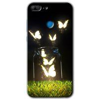 Potkal Hediye Fabrikası Honor 9 Lite Kılıf HD Desen Baskılı Arka Kapak - Işıklı Kelebekler