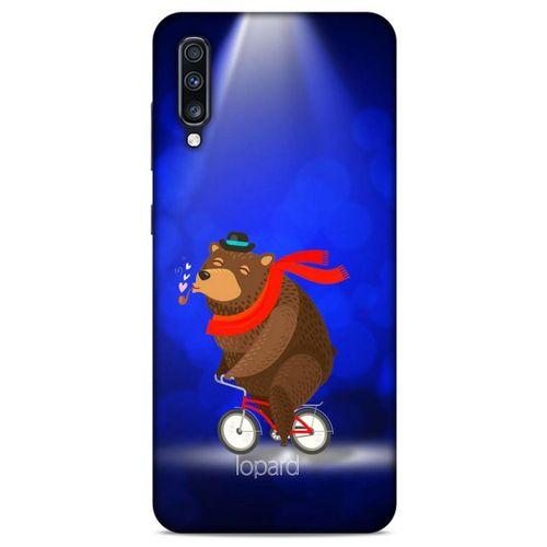 Samsung Galaxy A70s Kılıf FunnyMaX (43) Thin Fit Kılıf Lacivert Ayılı
