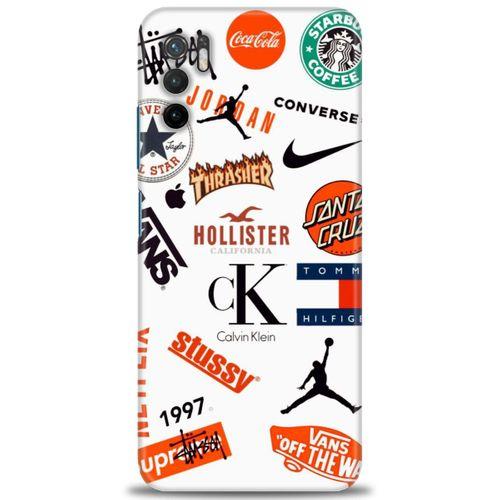 Xiaomi Redmi Note 10 5G Kılıf HD Baskılı Kılıf - Stussy + Tam Ekran Koruyucu