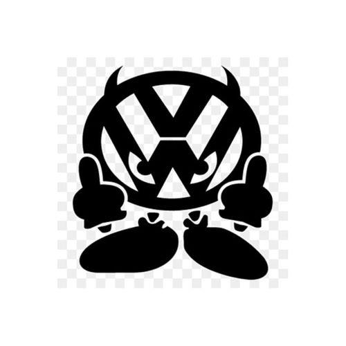 Volkswagen İçin Uyumlu Aksesuar Su Geçirmez Oto Sticker Siyah 15*13 Cm