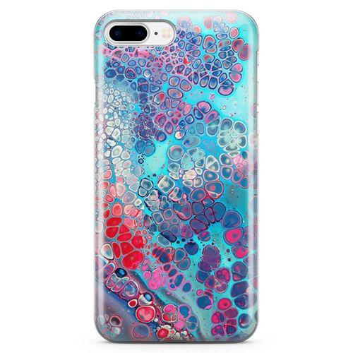 Apple iPhone 7 Plus Kılıf Mermer Bubbles Arka Kapak Koruma Desenli Full Koruyucu