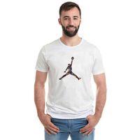 Basketball Baskılı Beyaz Erkek Tshirt