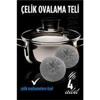 Çelik Bulaşık Ovalama Teli 4 Adet