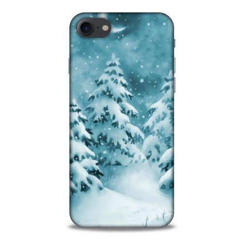 Apple Iphone 8 Kılıf Snowix (36) Glitter Kılıf Beyaz Yeşil