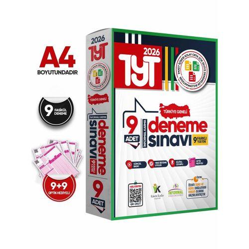 2026 TYT Türkiye Geneli Kurumsal 9lu Paket Deneme Sınavı Dijital Cevaplı