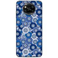 Xiaomi Redmi Poco X3 Uyumlu Kılıf Mavi Delisi (37) Silicone Cover Daireler