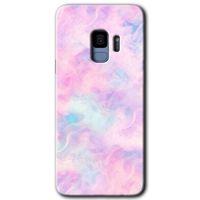 Potkal Hediye Fabrikası Samsung Galaxy S9 HD Baskılı Kılıf + 9D Tam Ekran Koruyucu - Pembe-Duman