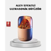 280ml Alev Işıklı Ultrasonik Hava Nemlendirici Sessiz Ve Usb Şarjlı