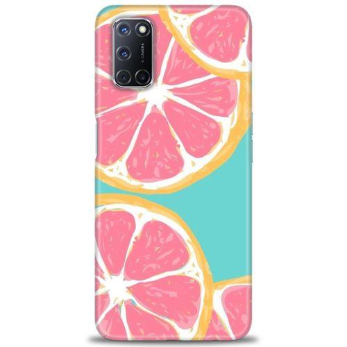 Oppo A92 Kılıf HD Baskılı Kılıf - Pembe Limon + Tam Ekran Koruyucu