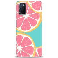 Oppo A92 Kılıf HD Baskılı Kılıf - Pembe Limon + Tam Ekran Koruyucu