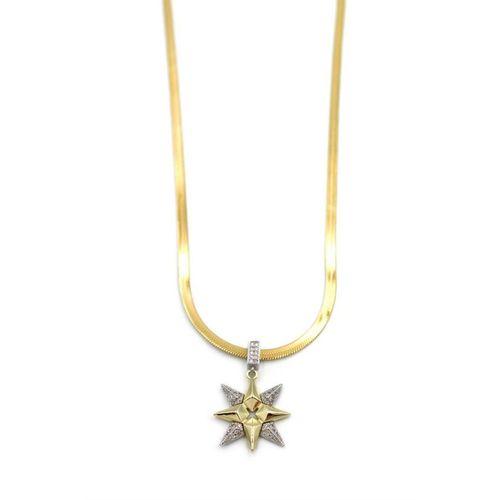 Kuzey Yıldızı İtalyan Zincir Kolye - Altın