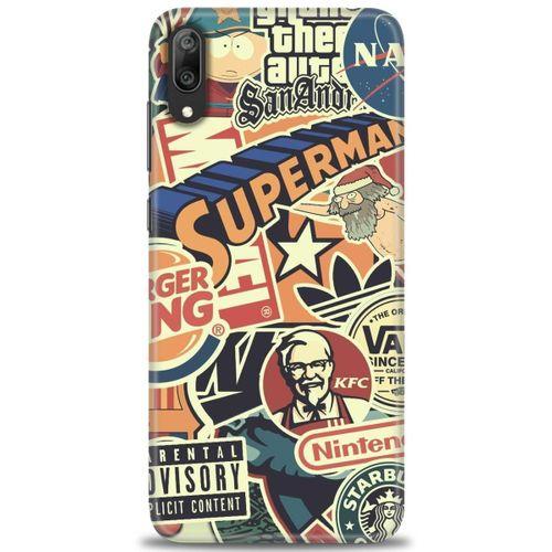 Huawei Y7 Prime 2019 Kılıf HD Baskılı Kılıf - Superman + Tam Ekran Koruyucu
