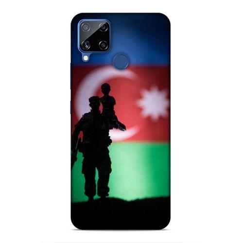 Realme C15 Uyumlu Kılıf Azarbaijan (14) Lansman Kılıf Asker Bayrak