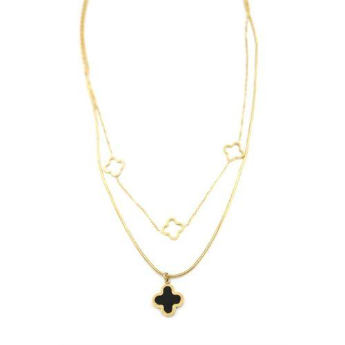 Vc Yonca Kolye - Altın