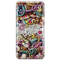 Samsung Galaxy A10 Kılıf Dondurma Doodle Arka Kapak Koruma Desenli Full Koruyucu