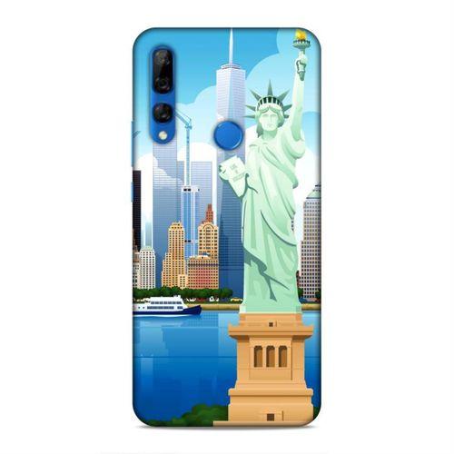 Huawei Y9 Prime 2019 Kılıf Ozgurluk Heykeli Newyork Arka Kapak Silikon Koruma Full Koruyucu
