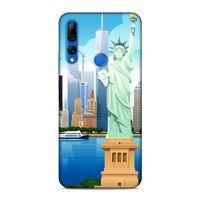 Huawei Y9 Prime 2019 Kılıf Ozgurluk Heykeli Newyork Arka Kapak Silikon Koruma Full Koruyucu