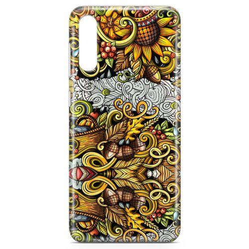 Samsung Galaxy A70s Kılıf Palamut Doodle Arka Kapak Koruma Desenli Full Koruyucu