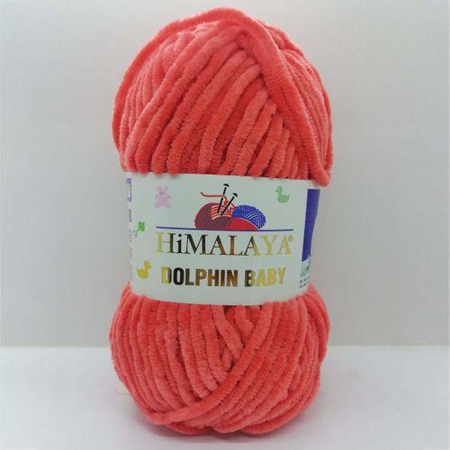 Himalaya Dolphin Baby Kadife Örgü İpi 80312 - Mercan