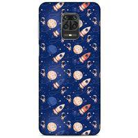 Xiaomi Redmi Note 9S Uyumlu Kılıf Mavi Delisi (30) Silicone Case Galaksi