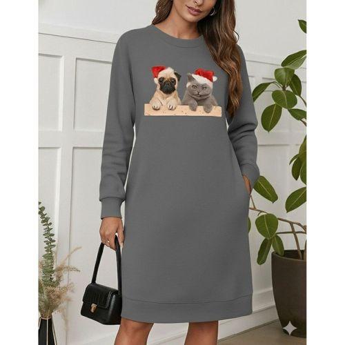 Kadın Uzun Kollu Bisiklet Yaka Desenli Viskon Iki Iplik Bluz