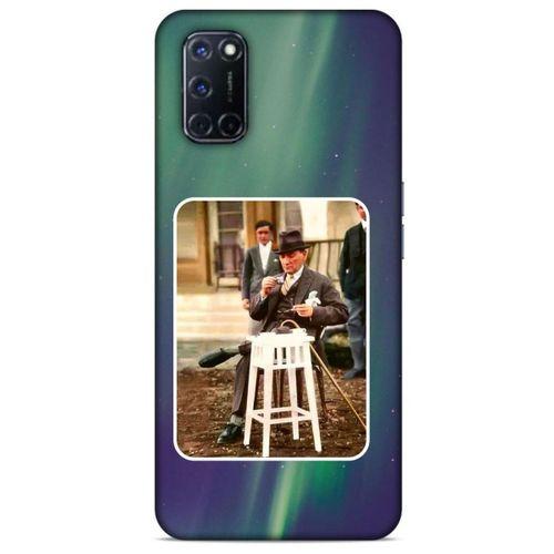 Oppo A72 Kılıf Atatürk (21) Koruyucu Kapak Yeşil Gökyüzü
