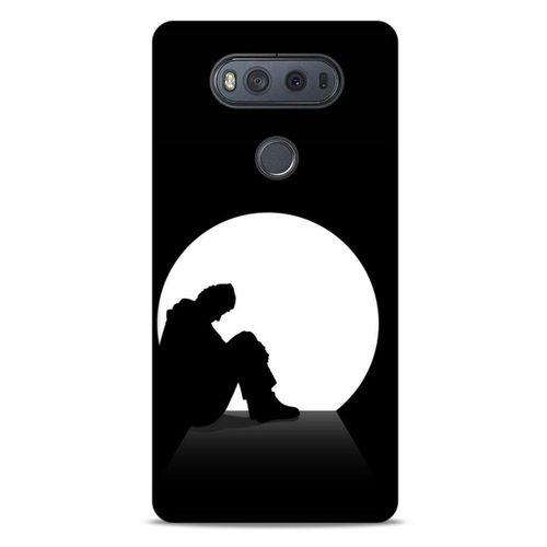 LG K61 Kılıf Depresyon (46) Core Armor Kılıf Gri Cam Göbeği
