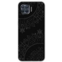 OPPO Oppo Reno 4 Lite Kılıf HD Baskılı Desen + Hayalet Cam Yandan Görünmez