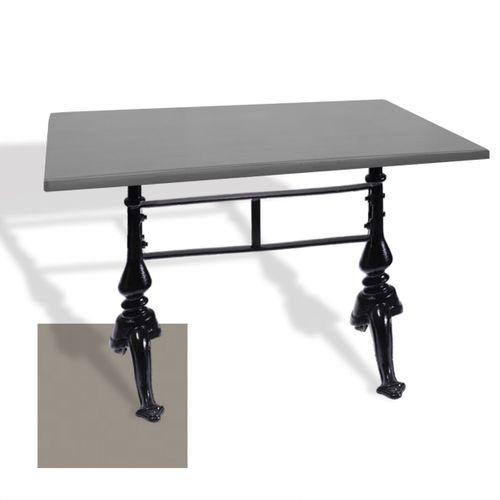 Dockers Çipa 3001 Döküm Ayak Masa 80x120 cm - (Werzalit, Wermodin ve Allzalit Tabla) - Koyu Gri