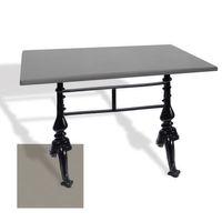 Dockers Çipa 3001 Döküm Ayak Masa 80x120 cm - (Werzalit, Wermodin ve Allzalit Tabla) - Koyu Gri