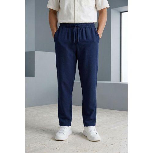 Prawer Baggy Kalıp Odessa Kumaş Jogger Erkek Pantolon - Lacivert