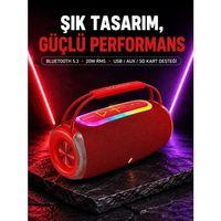 Rgb Led Işıklı 20w Taşınabilir Bluetooth Hoparlör Ipx6 Suya Dayanıklı