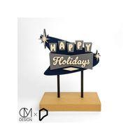 Orta Yüzyıl Mutlu Tatil İşareti (Bu ürün Sadece Plastik parçadır - Almadan Önce Soru Sorabilirsiniz)