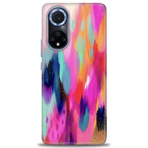 Huawei Nova 9 Kılıf HD Baskılı Kılıf - Yaldızlı Renkler + Tam Ekran Koruyucu