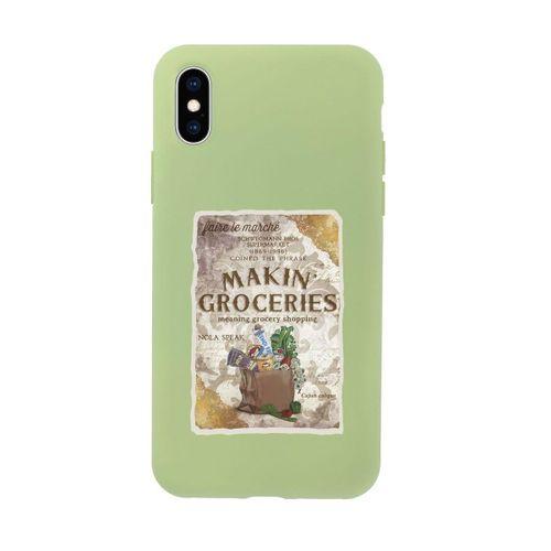 iPhone X Makin Groceries Premium Silikonlu Telefon Kılıfı