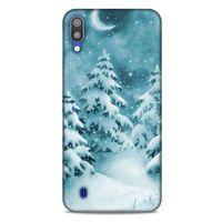 Samsung Galaxy M10 Kılıf Snowix (36) Glitter Kılıf Beyaz Yeşil