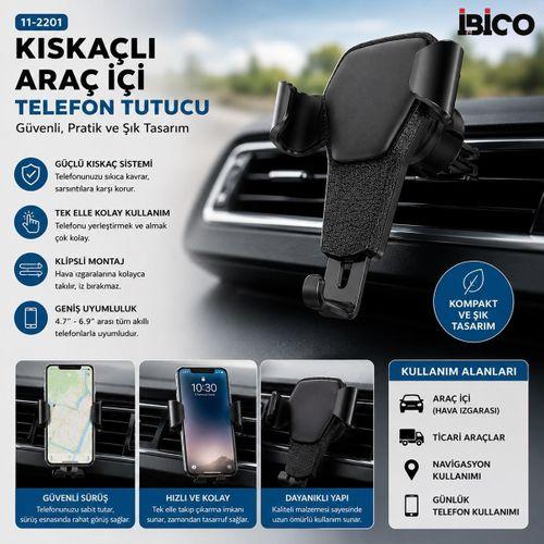 Kıskaçlı Araç İçi Telefon Tutucu