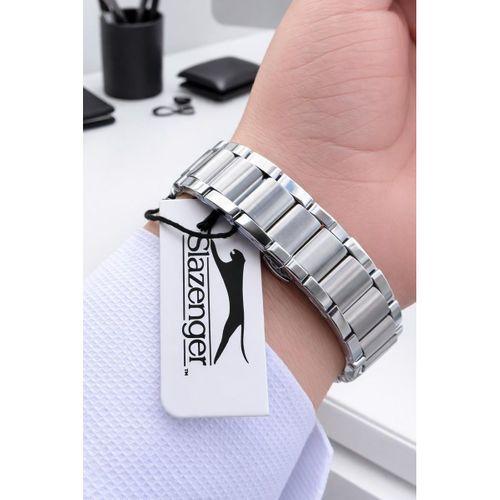 Slazenger İtalyan Tasarım Bileklik Hediyeli 2 Yıl Garantili 10 Atm Çelik Erkek Kol Saat ESE.2511.02