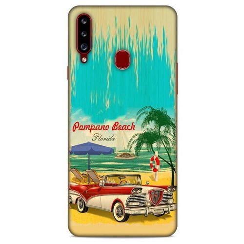 Retro (16) Desen Kalın Kılıf Renkli Samsung Galaxy A20s Kılıf