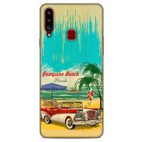 Retro (16) Desen Kalın Kılıf Renkli Samsung Galaxy A20s Kılıf