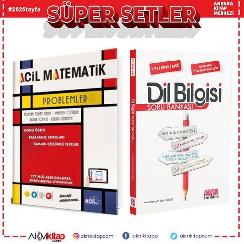 Acil Problemler ve AKM Dil Bilgisi Soru Bankası Seti 2 Kitap