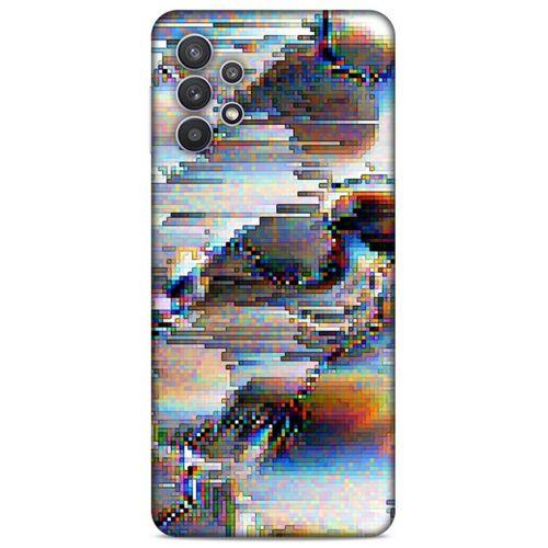 Lopard Samsung Galaxy A32 Uyumlu Kılıf PiXel (21) Koruyucu Kapak Beyaz