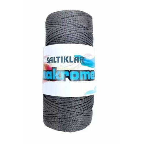 1 Adet Polyester Makrome İpi 420 Koyu Gri 100 gr - mudanis
