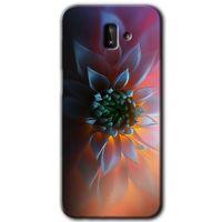MRCİLETİSİM Samsung Galaxy J8 Kılıf HD Desen Baskılı Arka Kapak + Temperli Cam - Çiçek Motif
