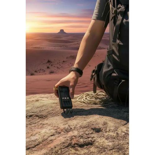 10000mah Güneş Enerjili Taşınabilir Şarj Cihazı - Çift Led Fenerli, Lcd , 2 Usb-c Powerbank