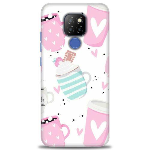 General Mobile GM 20 Kılıf HD Baskılı Kılıf - Pembe Bardaklar + Tam Ekran Koruyucu