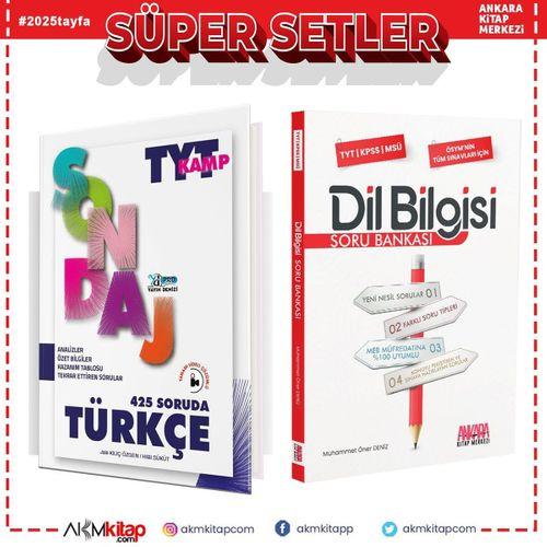 Yayın Denizi TYT Türkçe Pro 425 Soruda ve AKM Dil Bilgisi Soru Bankası Seti 2 Kitap