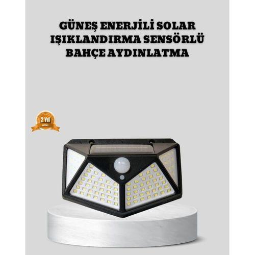 Güneş Enerjili Aydınlatma 100 Led Sensörlü Solar Dış Mekan Lamba