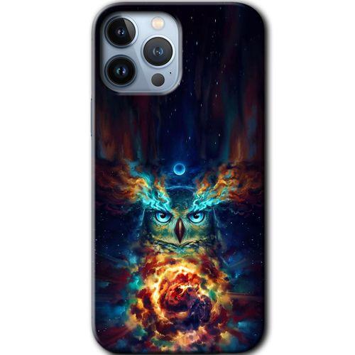 iPhone 13 Pro Kılıf HD Desen Baskılı Arka Kapak + Mat Kobra Cam - Ballı Baykuş