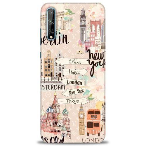 Huawei Y8P Kılıf HD Baskılı Kılıf - Berlin Set + Tam Ekran Koruyucu